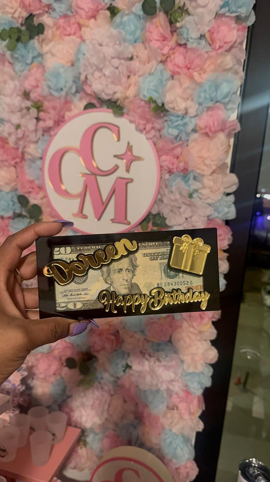 Custom Happy Birthday Money holder